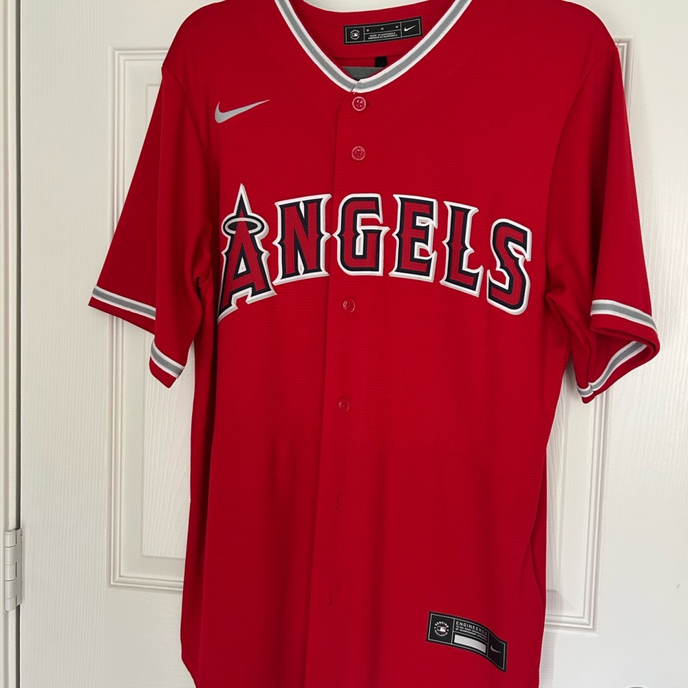 Nike Red Baseball Jersey with White Accents